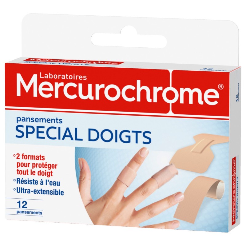 Mercurochrome Pansement  Doigts - Boite de 12