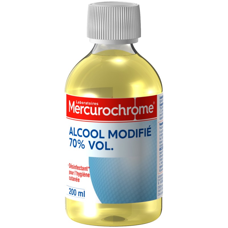 Mercurochrome Alcool  - 70° modifié - flacon de 200 ml