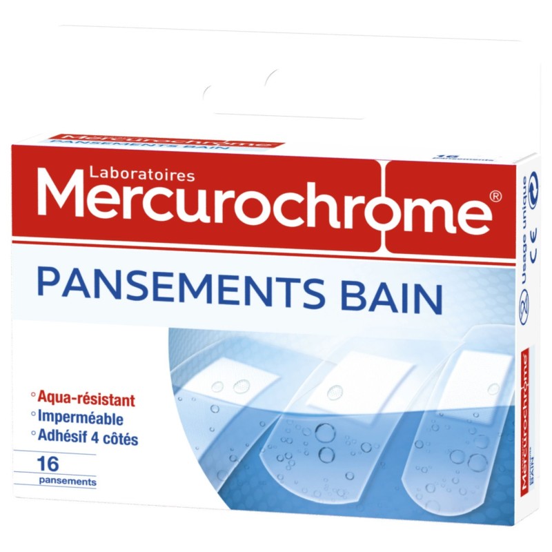 Mercurochrome Pansement Bain - Boite de 16