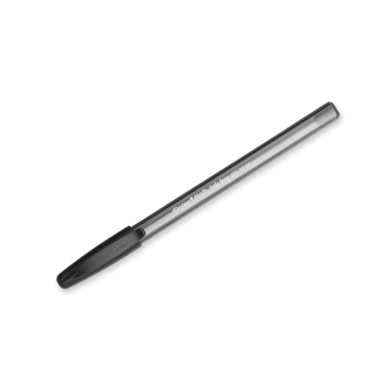 Paper Mate InkJoy 100 Stylo bille à capuchon pointe moyenne 1 mm noir - Boîte de 80 + 20 OFFERTS