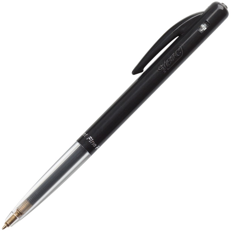 BIC M10 Original Stylo bille rétractable pointe fine 0,8 mm noir
