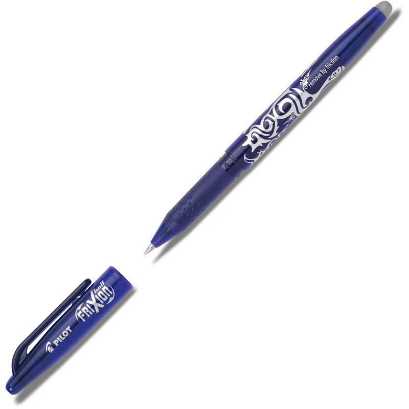 Pilot FriXion Ball Stylo roller encre gel effaçable pointe moyenne 0,7 mm bleu