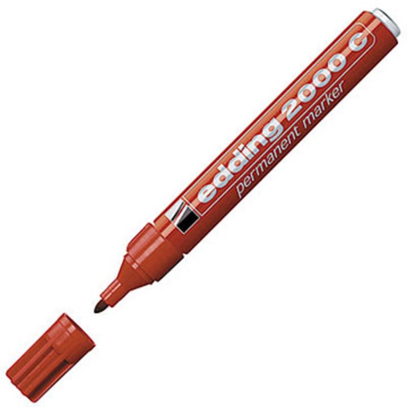 edding 2000C Marqueur permanent pointe ogive 1,5 - 3 mm rouge