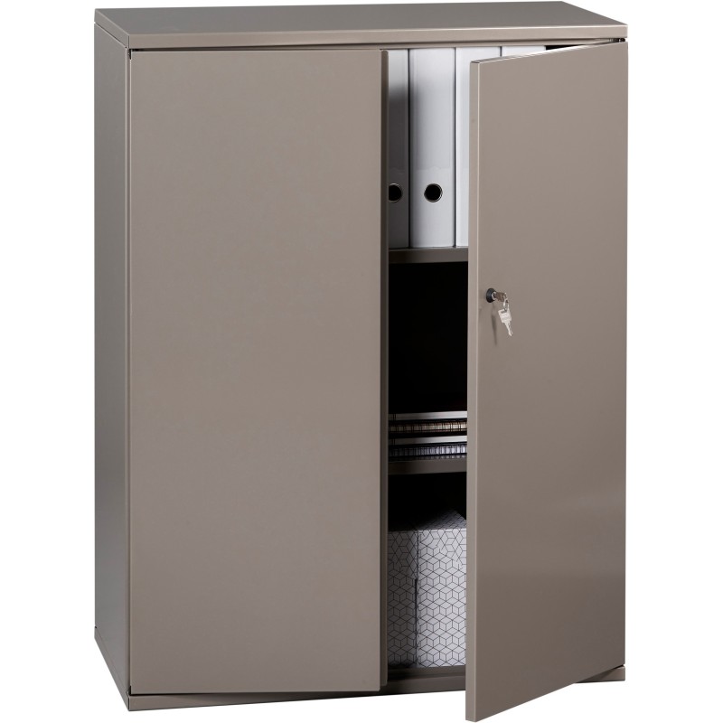 Armoire métal Starting Color portes battantes - H. 105 x L. 80 cm - Taupe nacré