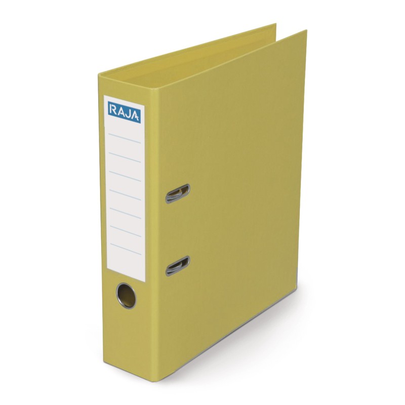RAJA Classeur à levier A4 Premium Polypropylène - Dos 8 cm - Jaune