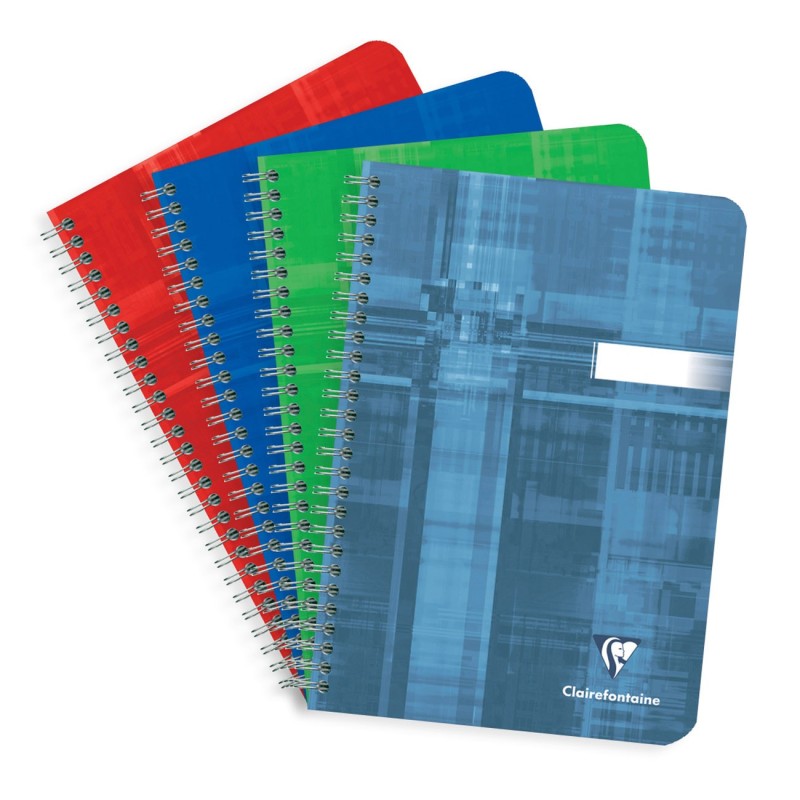 Clairefontaine Carnet à spirales 14,8 x 21 cm - 90g - Petits carreaux 5x5 - 180 pages
