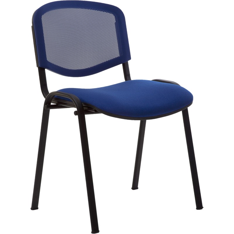 Chaise  de réunion et visiteur First Maille filet/tissu -  Bleu
