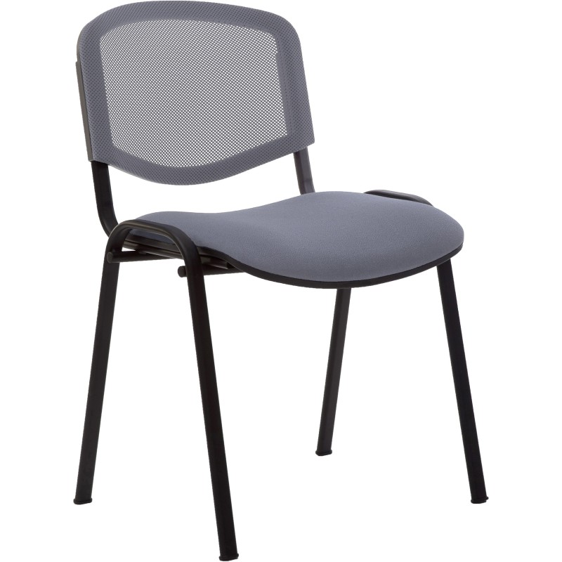 Chaise  de réunion et visiteur First Maille filet tissu -  Gris