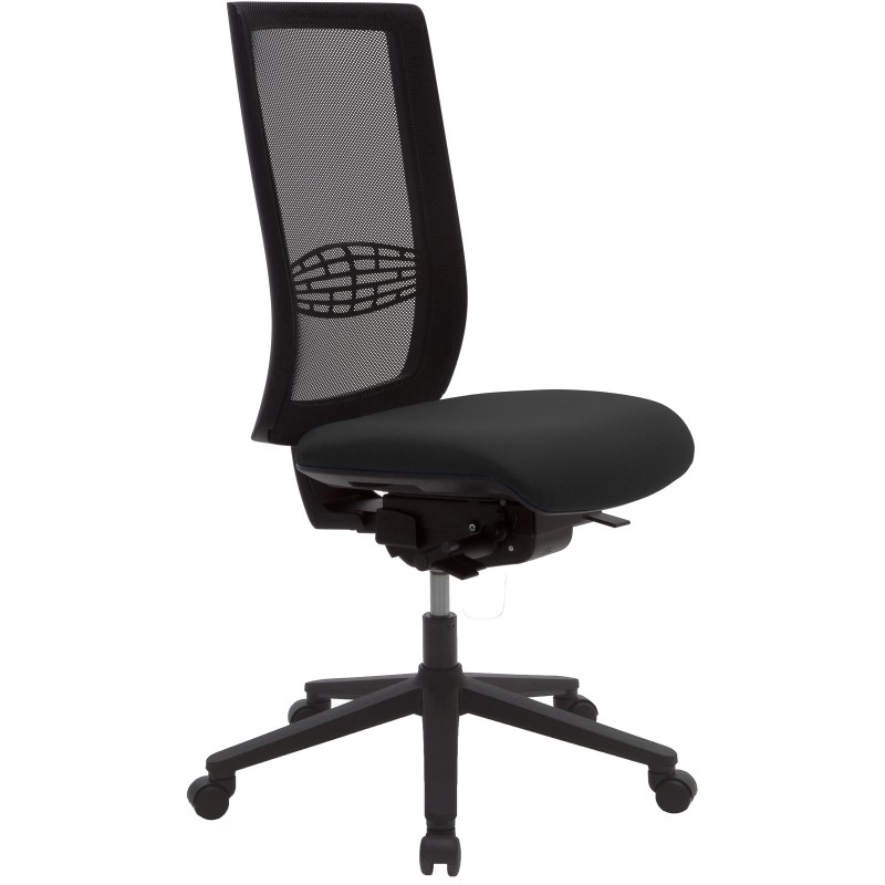 Siège de bureau Infinity 2 Maille et Tissu Polyester Noir Hauteur Réglable - Dossier haut Roulettes