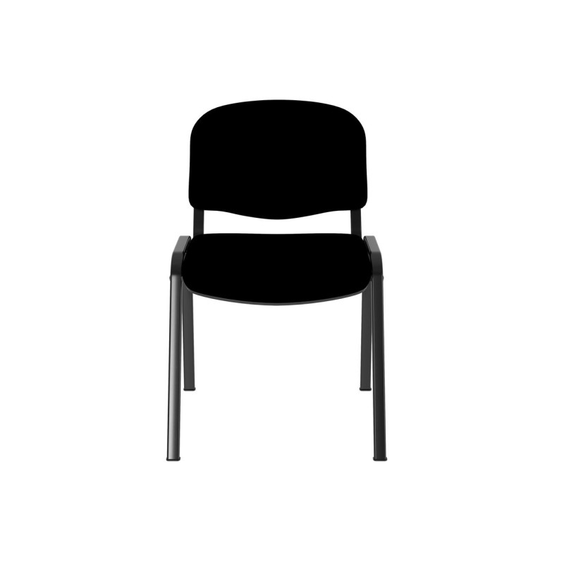 Chaise de réunion et d’accueil First - Tissu Noir