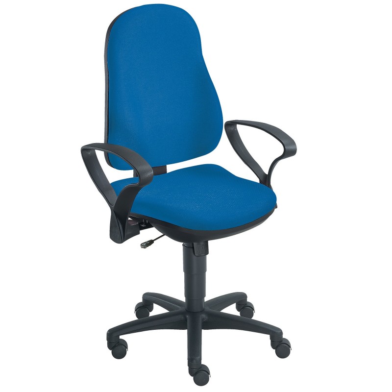 Topstar Siège de bureau Noa en tissu sans accoudoir - Bleu