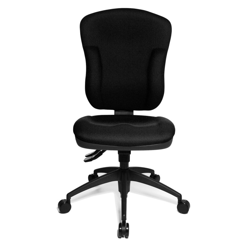 Topstar Siège de bureau Sacha Tissu polyester Noir Hauteur réglable - Dossier Roulettes