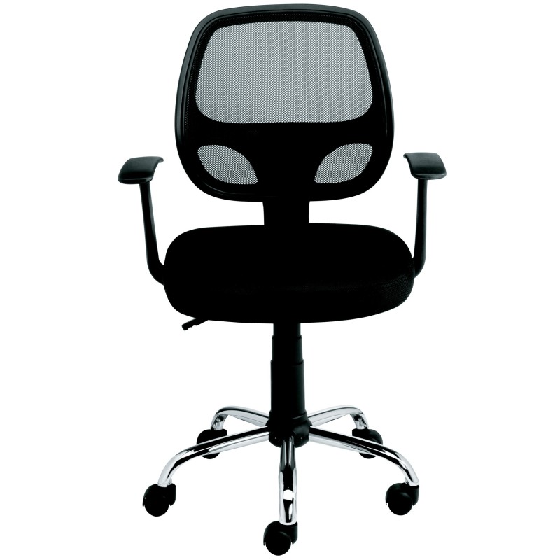 Fauteuil de bureau TAMI, tissu / maille filet  dossier 46 cm Noir