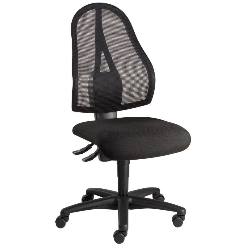 Chaise de bureau Open Point maille noire hauteur réglable -  roulettes