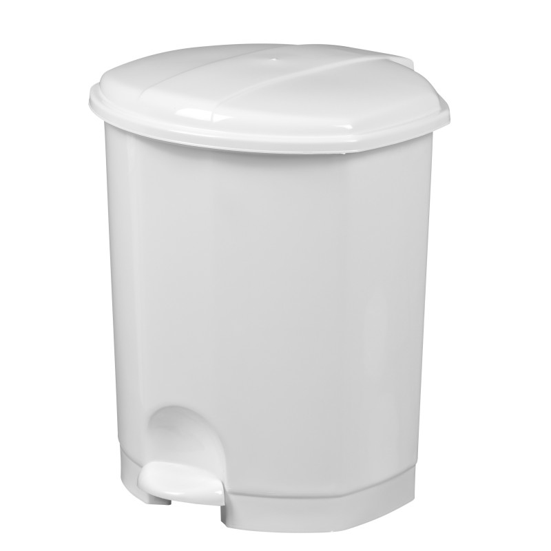 Rossignol Poubelle à pédale Prima, 11 litres - Blanc