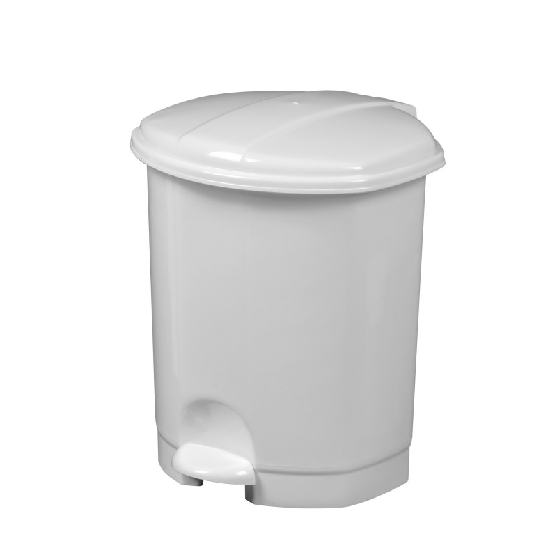 Rossignol Poubelle à pédale Prima, 5 litres - Blanc