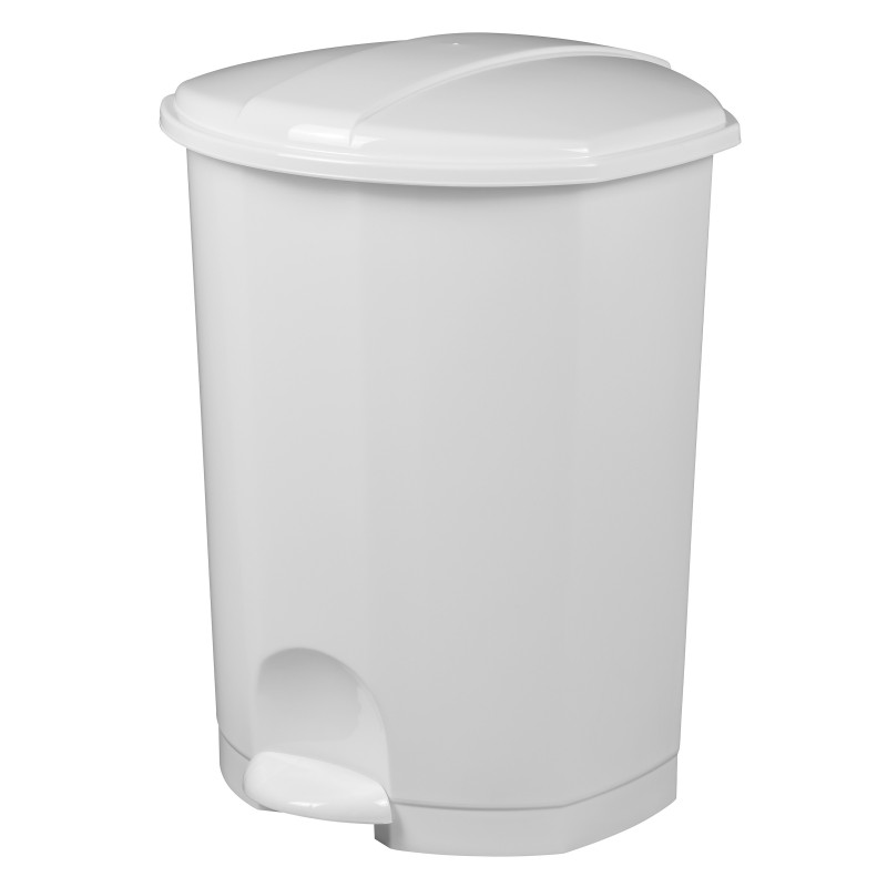 Rossignol Poubelle à pédale Prima, 50 litres - Blanc