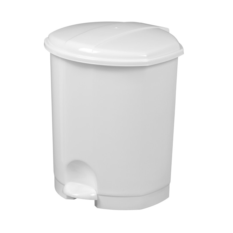 Rossignol Poubelle à pédale Prima, 7 litres - Blanc