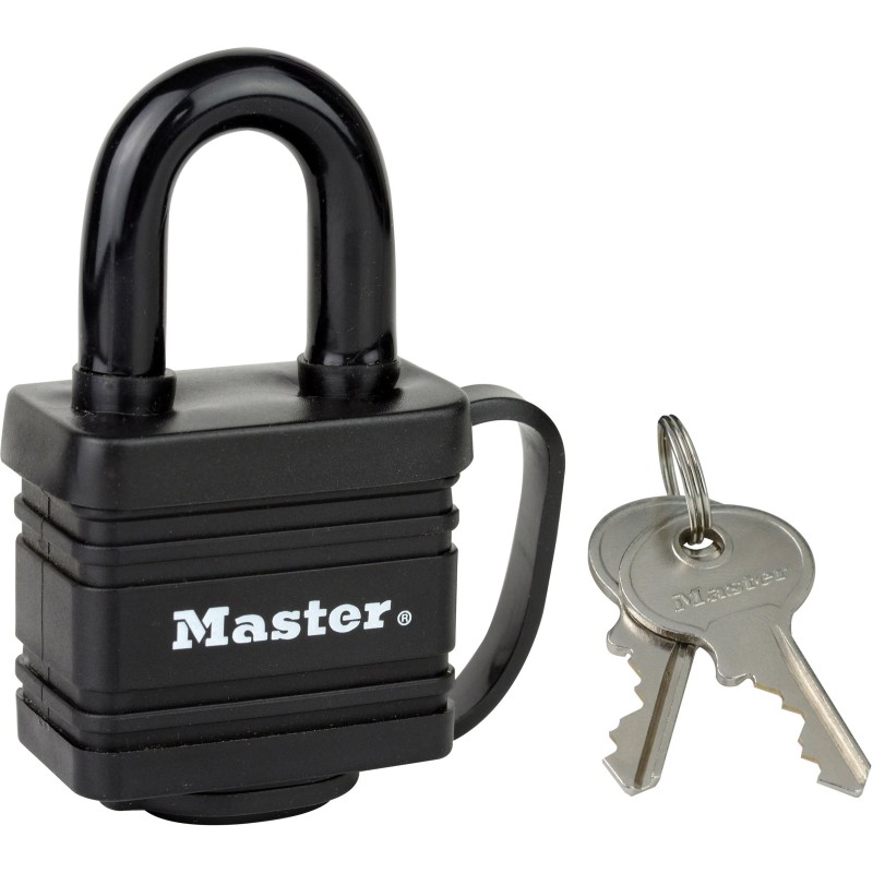 Master Lock Cadenas à clé - 40 mm avec couverture thermoplastique