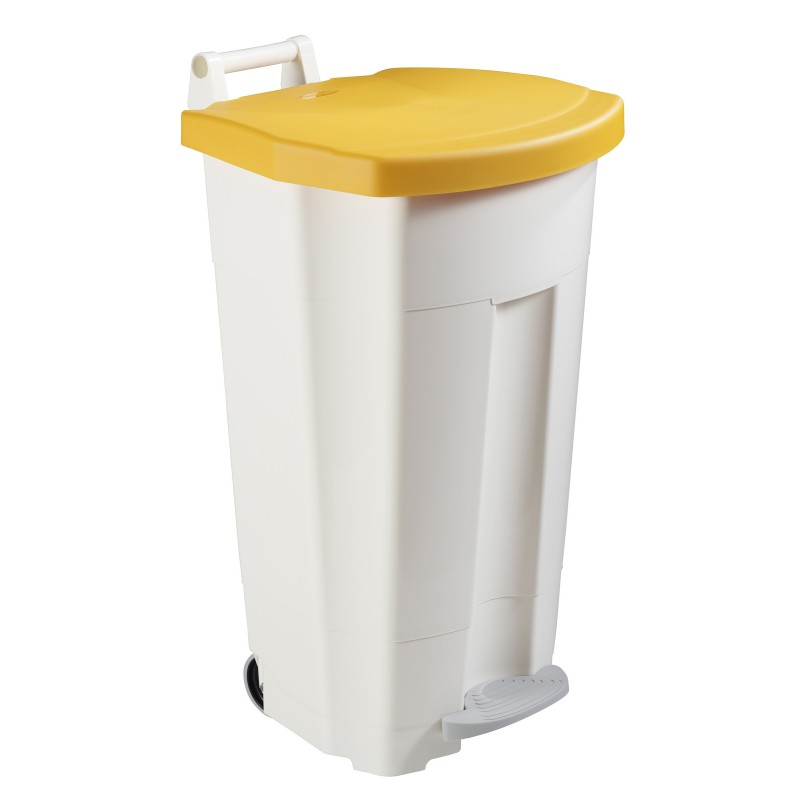 Rossignol Poubelle à pédale Boogy  90 litres - Couvercle Jaune