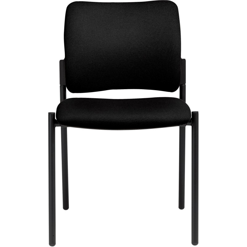 Chaise de réunion BILBAO Tissu et Métal Noir - Dossier