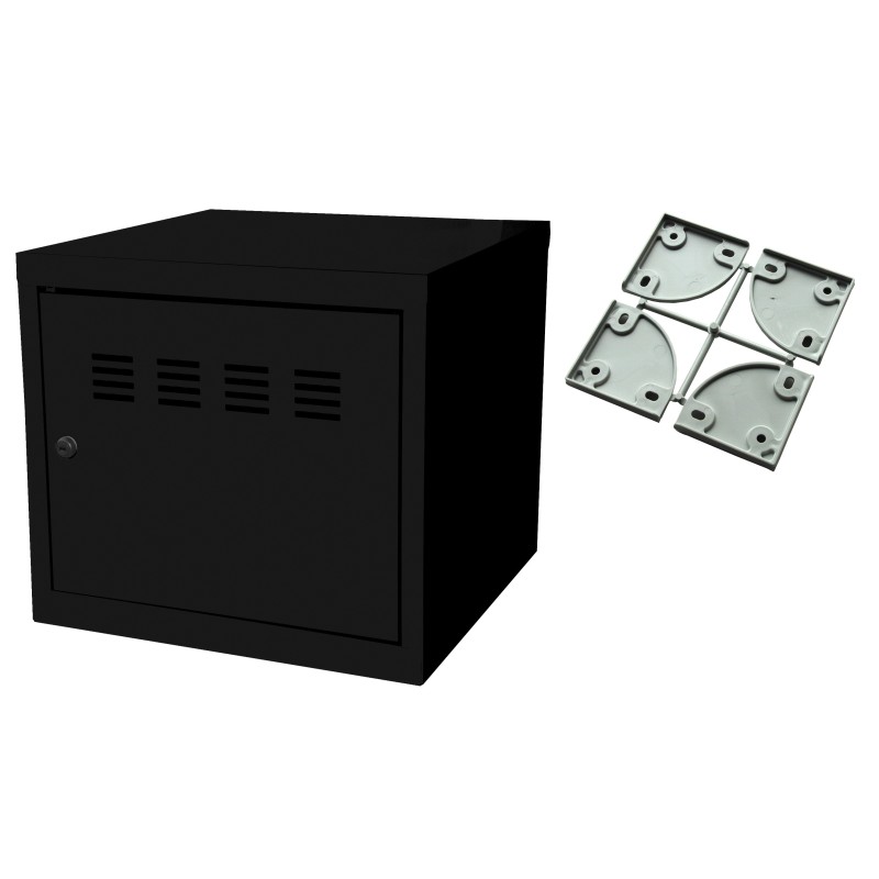Casier de bureau individuel juxtaposable CUBE  - H. 36 cm Noir