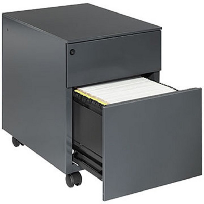 Caisson mobile métal Universal - 2 tiroirs - Anthracite