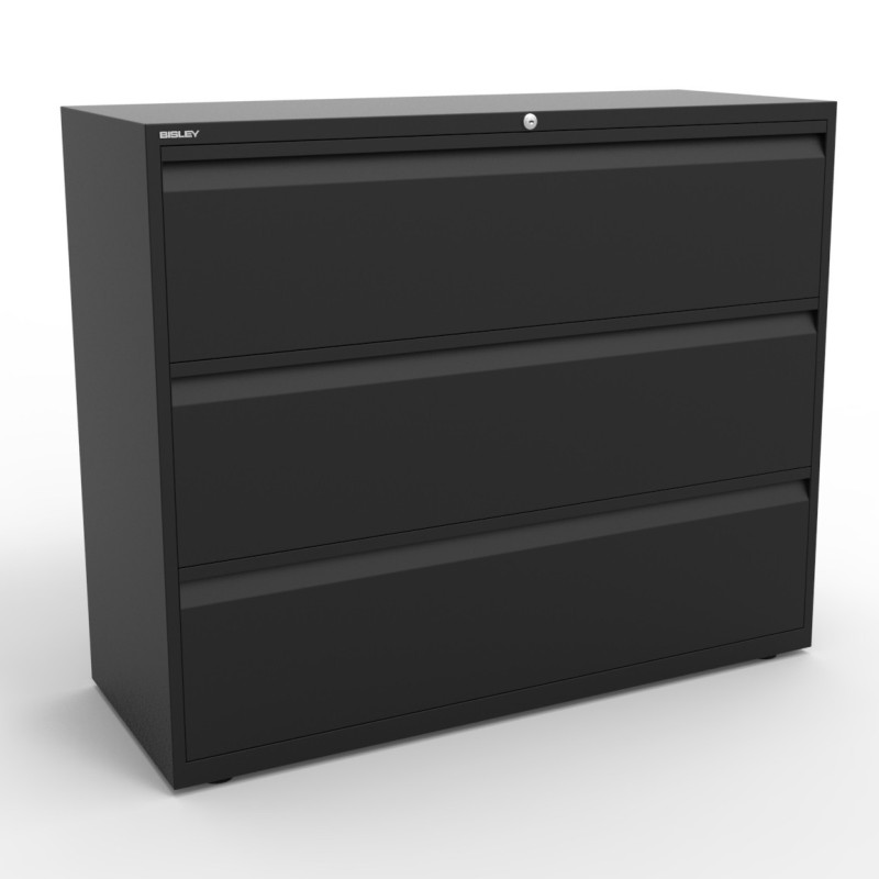 Bisley Comptoir Universal Confort Plus  3 tiroirs  - Métal - Noir
