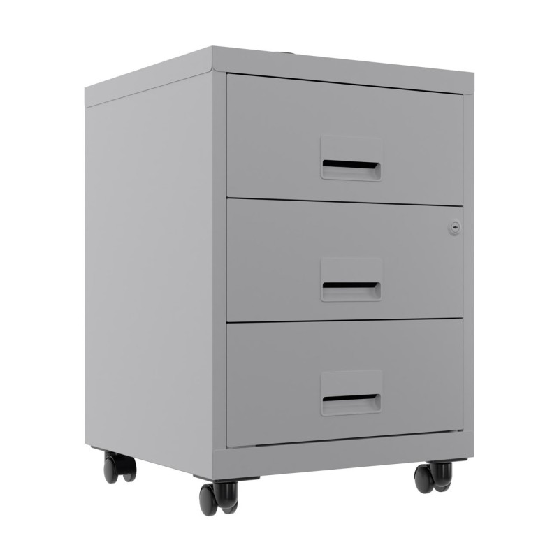Caisson mobile Pratic - 3 tiroirs - Gris