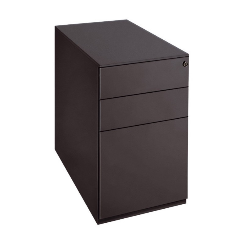 Caisson métal hauteur bureau Universal 3 tiroirs - P. 80 cm - Anthracite