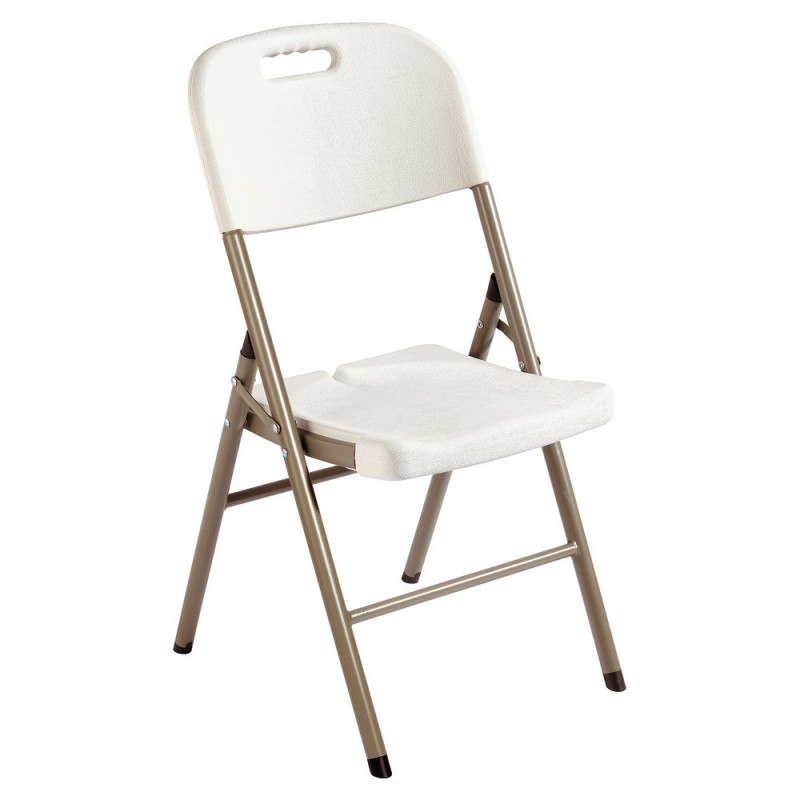 Chaise pliante en polyéthylène - Gris