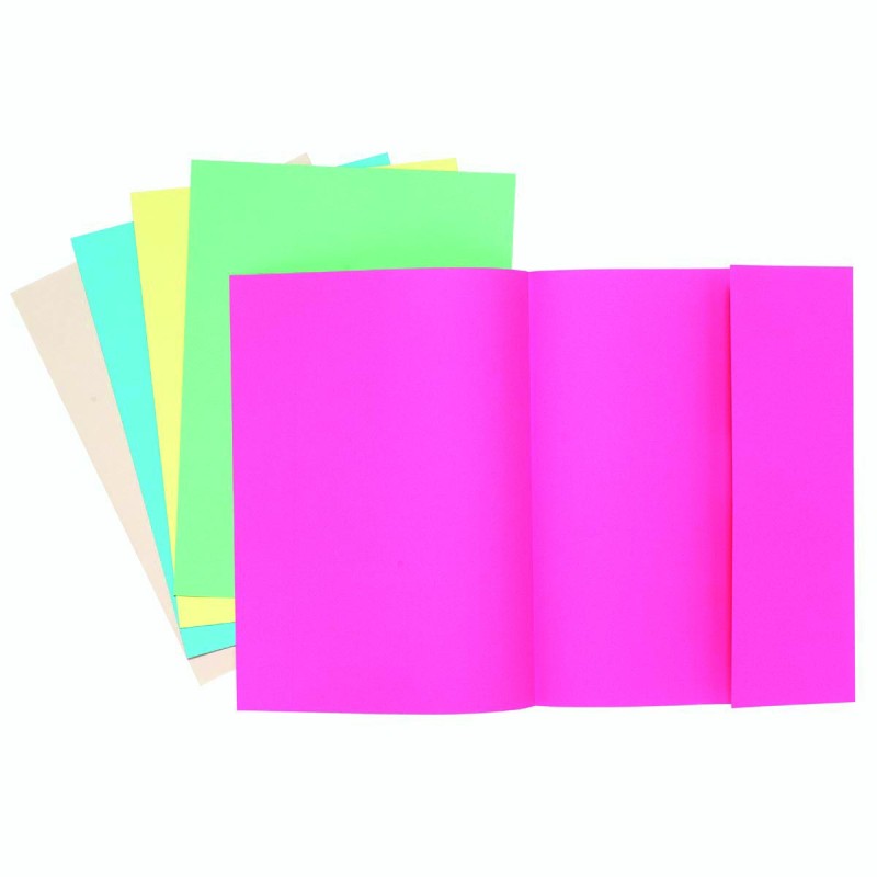 Exacompta Chemise-dossier  1 rabat - Carte 160g - Jaune Pastel - Lot de 100