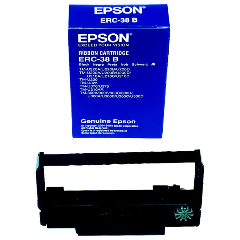 Epson ERC 38B Ruban d'impression C43S015374 - Pack de 1 - Noir
