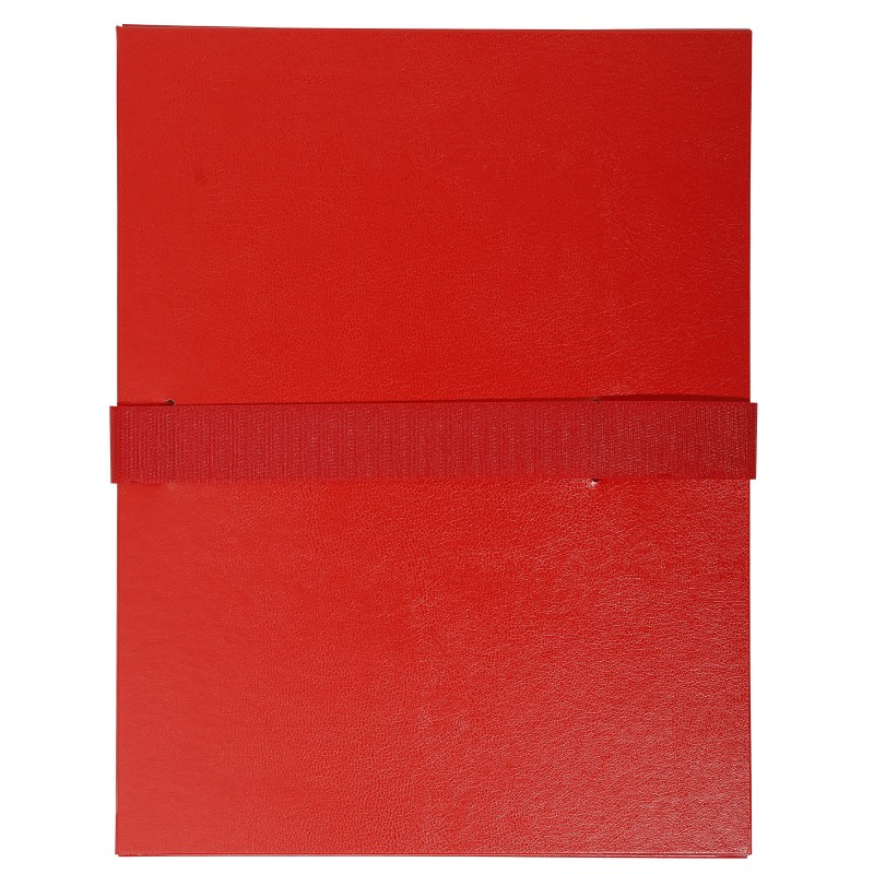 Exacompta Chemise extensible à rabat jusque 13 cm - Fermeture sangle Velcro - Capacité 1000 feuilles A4 - Rouge