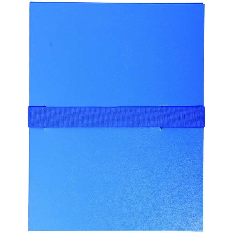 Exacompta Chemise extensible à rabat jusque 13 cm - Fermeture sangle Velcro - Capacité 1000 feuilles A4 - Bleu