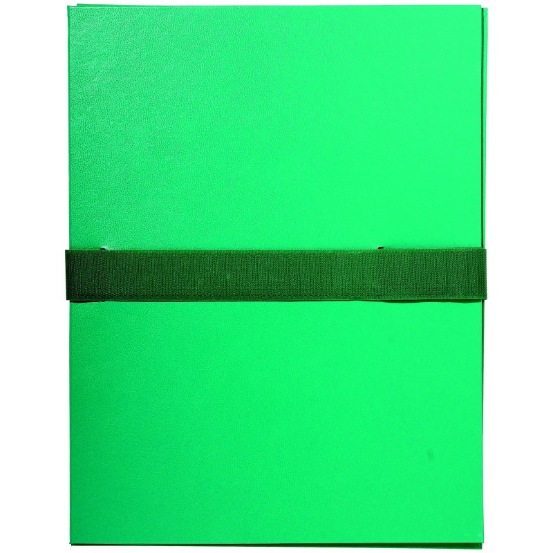 Exacompta Chemise extensible à rabat jusque 13 cm - Fermeture sangle Velcro - Capacité 1000 feuilles A4 - Vert