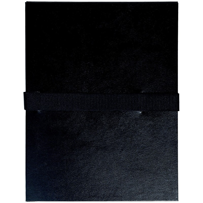 Exacompta Chemise extensible à rabat jusque 13 cm - Fermeture sangle Velcro - Capacité 1000 feuilles A4 - Noir