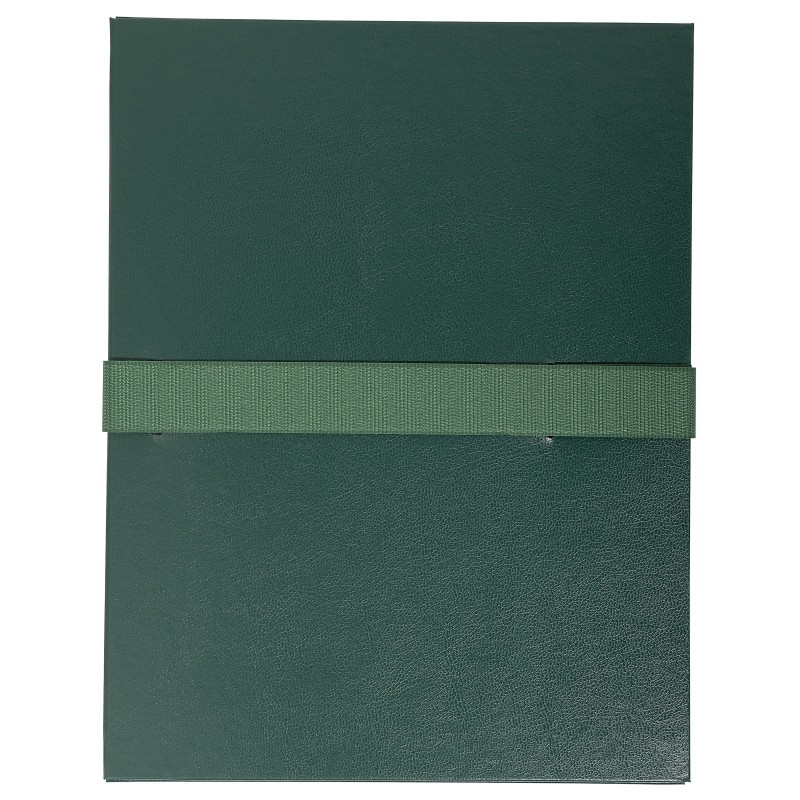 Exacompta Chemise extensible à rabat jusque 13 cm - Fermeture sangle Velcro - Capacité 1000 feuilles A4 - Vert Foncé