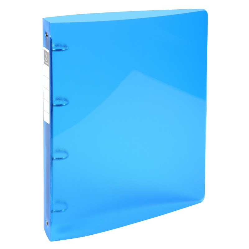 Exacompta Classeur souple 4 anneaux 30 mm A4 IDERAMA - Polypropylène - Dos 4 cm - Bleu ciel