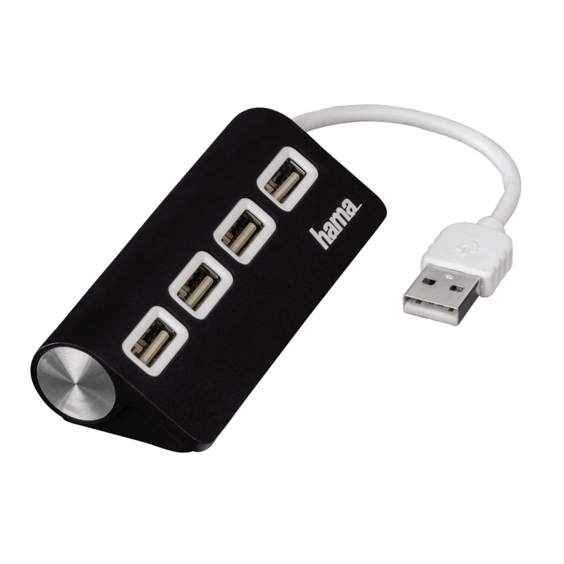 HAMA Hub 4 ports USB - Noir
