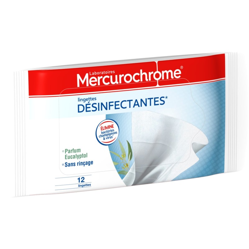Mercurochrome Lingettes désinfectantes - Etui de 12
