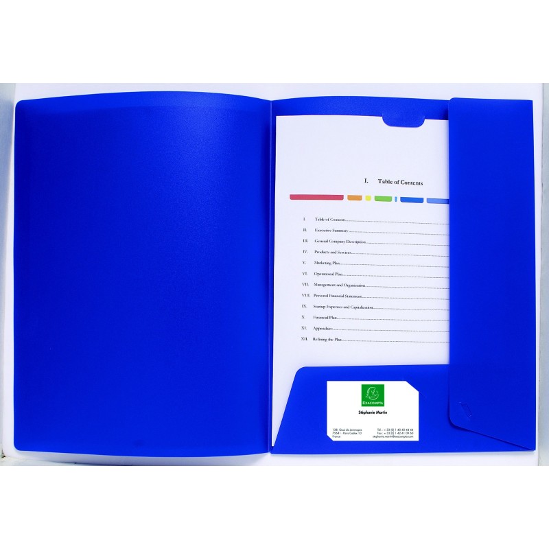 Exacompta Chemise de présentation Kreacover® A4, 100 feuilles, 240 x 320 mm, polypropylène, blanc