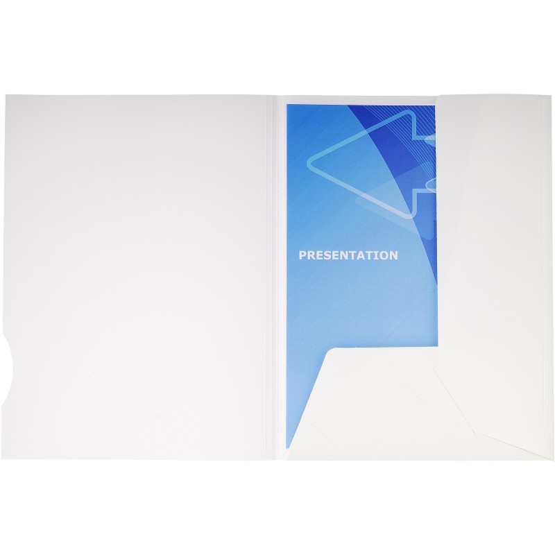 Exacompta Chemise-dossier Chromolux, carte 250 g, 2 rabats - Capacité 100 feuilles - Blanc