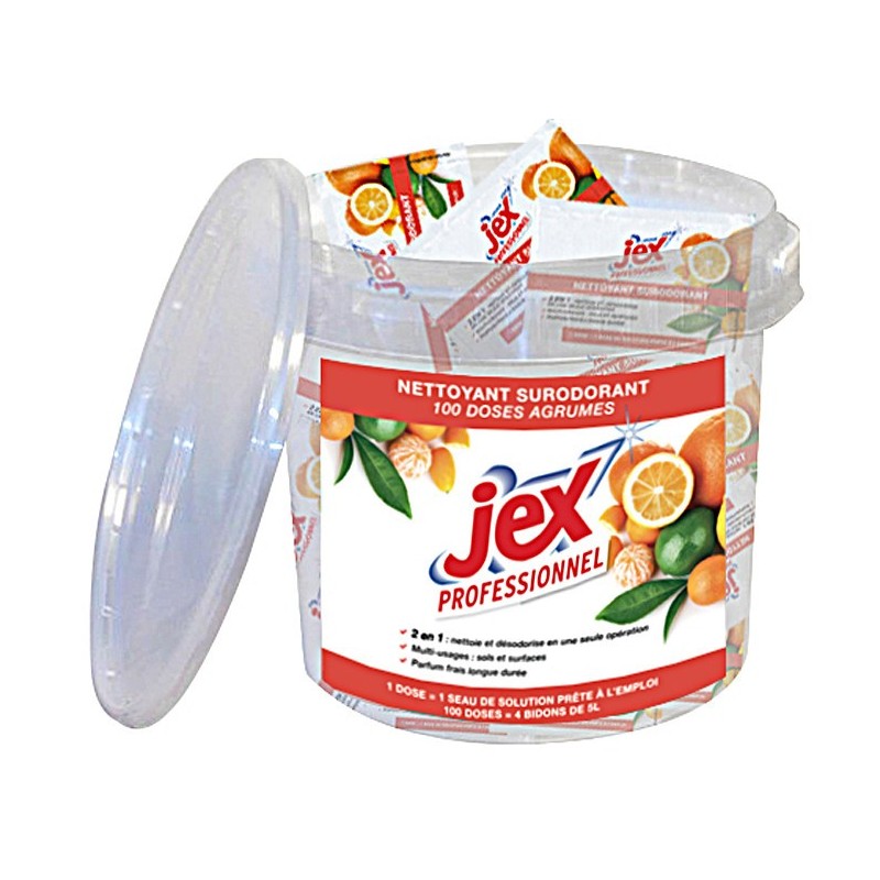 Jex Nettoyant surodorant - Seau de 100 doses, parfum agrumes