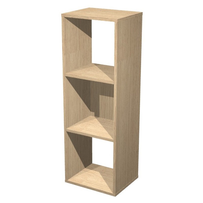 Module bibliothèque multicases - 3 cases - Chêne