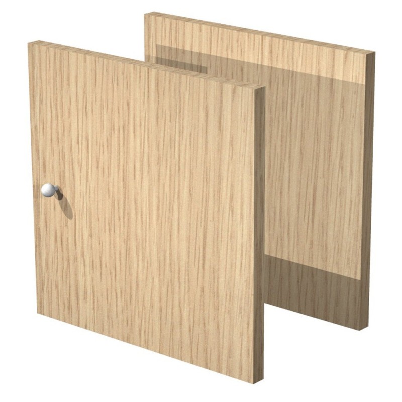 Portes pour bibliothèque multicases, lot de 2 -  Chêne
