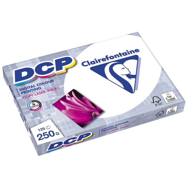 Clairefontaine Papier A4 blanc DCP - 250g - Ramette de 125 feuilles