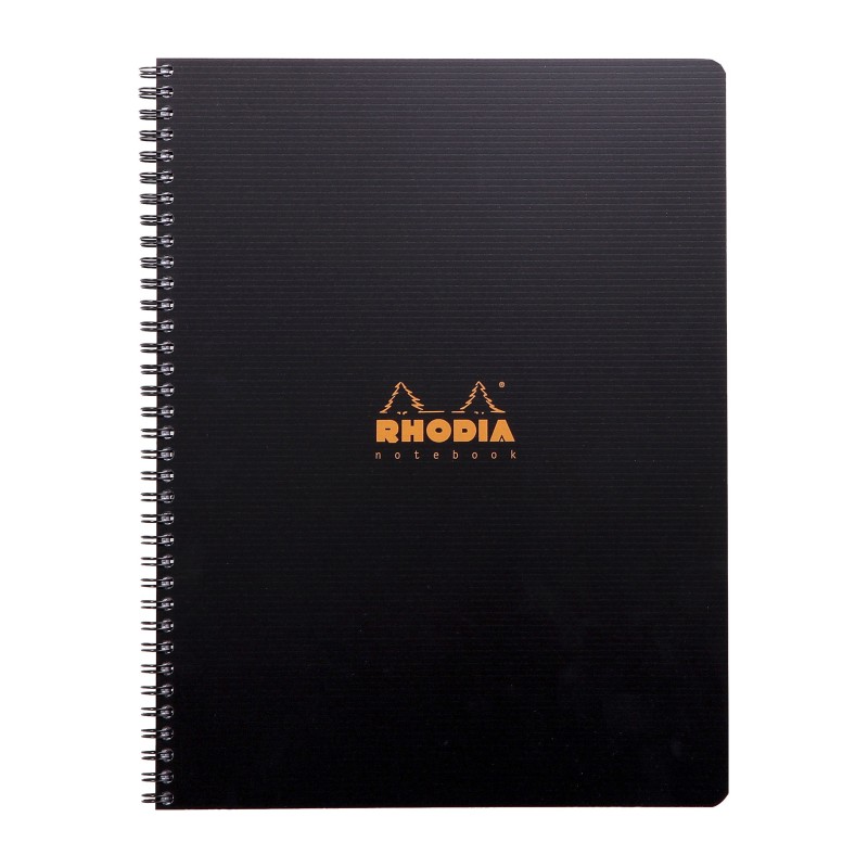 Rhodia Cahier à spirale Rhodiactive Pro Book 22,5 x 29,7 cm - 90g - Perforé 4 trous - Petits carreaux 5x5 - 160 pages