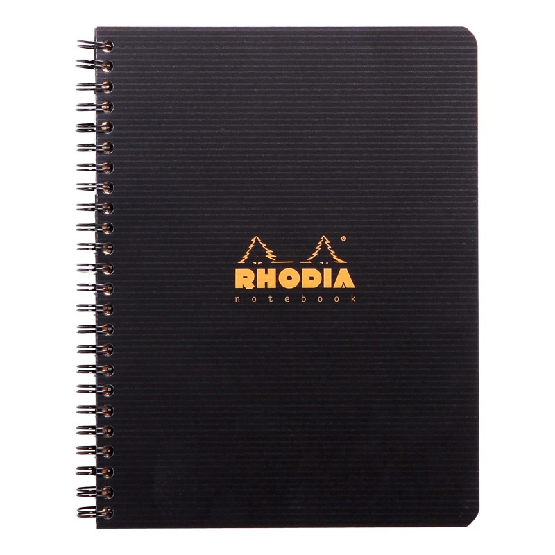 Rhodia Cahier à spirale Rhodiactive Pro Book 16 x 21 cm - 90g - Perforé 4 trous - Petits carreaux 5x5 - 160 pages