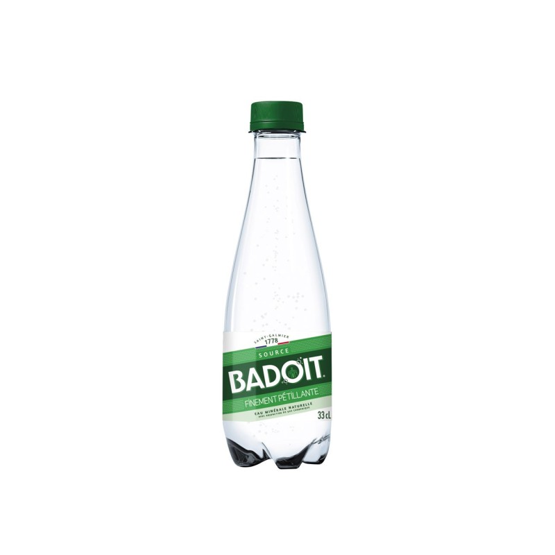 Badoit Eau minérale gazeuse finement pétillante - Lot 30 bouteilles 33 cl
